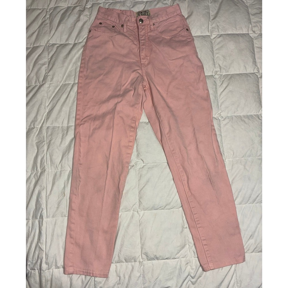Vintage Limited Jeans Pink High Waisted Straight Leg Denim Pants Size 6 25x26.5